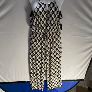 EnFocus Studio Jumpsuit- Tan cream and black/navy blue